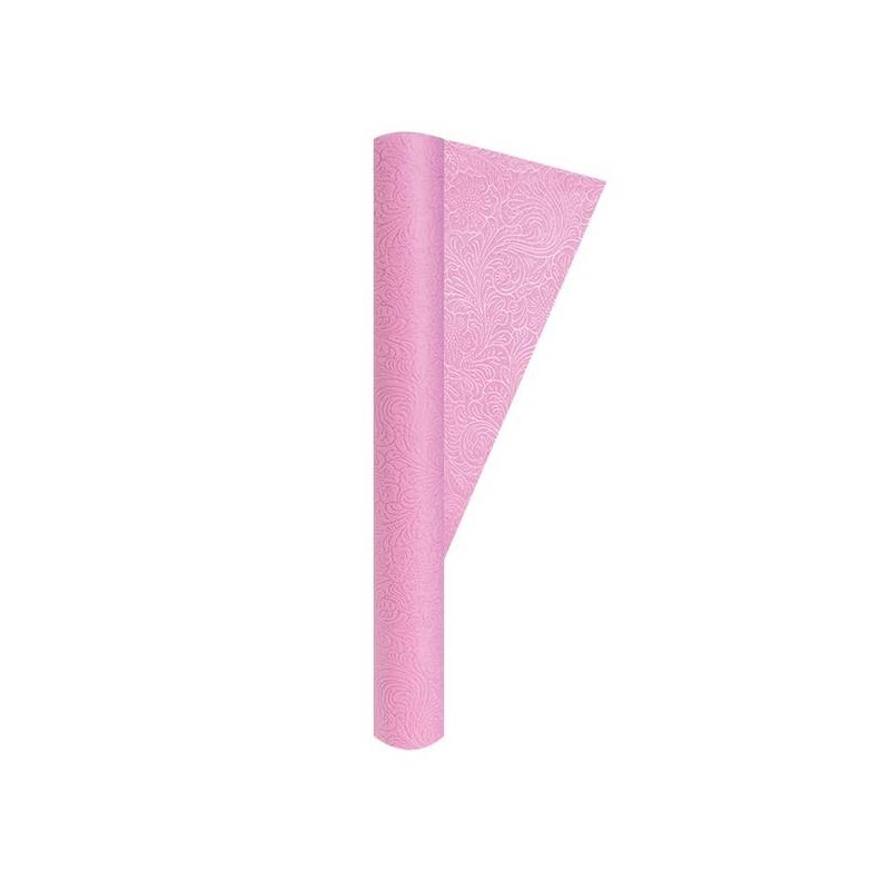 TOVAGLIA TNT ROTOLO 120x5mt FLORAL ROSA