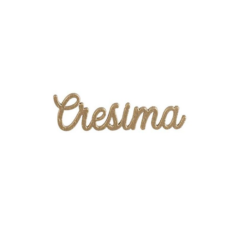 SCRITTA DECO CRESIMA 5cm ORO 12pz