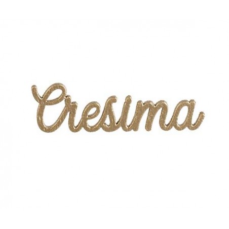 SCRITTA DECO CRESIMA 5cm ORO 12pz