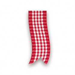 RONDELLA NASTRO TESSUTO 244 mm30x10mt 7-QUADRATO ROSSO/BIANCO