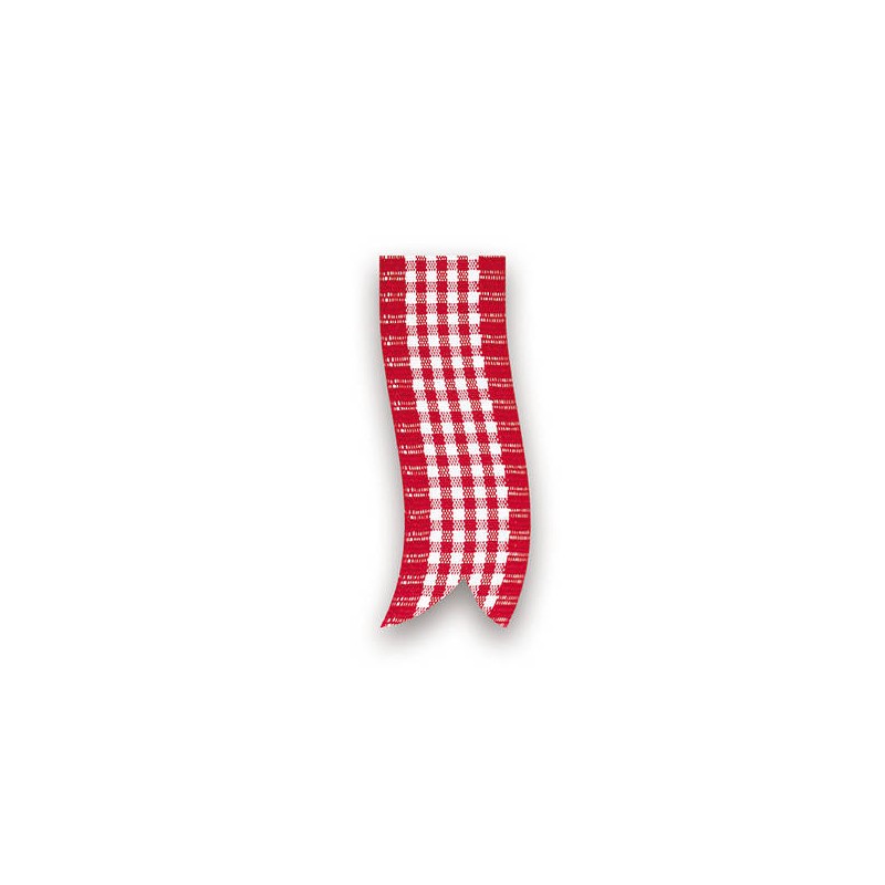 RONDELLA NASTRO TESSUTO 244 mm30x10mt 7-QUADRATO ROSSO/BIANCO