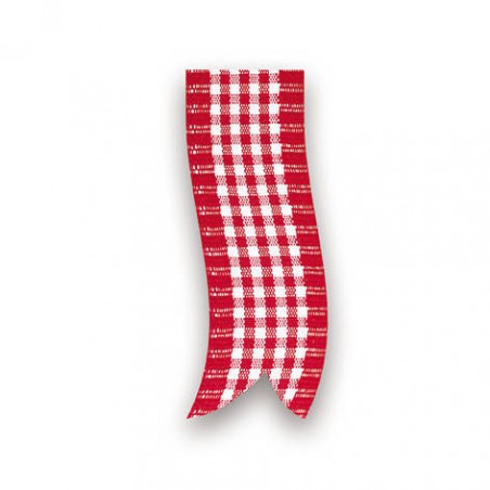 RONDELLA NASTRO TESSUTO 244 mm30x10mt 7-QUADRATO ROSSO/BIANCO