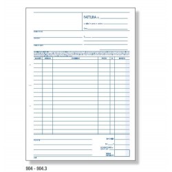 BLOCCO FATTURE 1 ALIQUOTA 22,5x29,7cm 2 COPIE BM 50fg 904