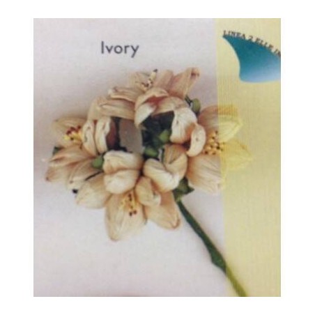 FIORE ROSA MAIS GRANDE AVORIO 3cm 6pz