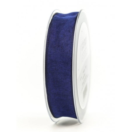 NASTRO TESSUTO CHIFFON mm40x20mt BLU SCURO