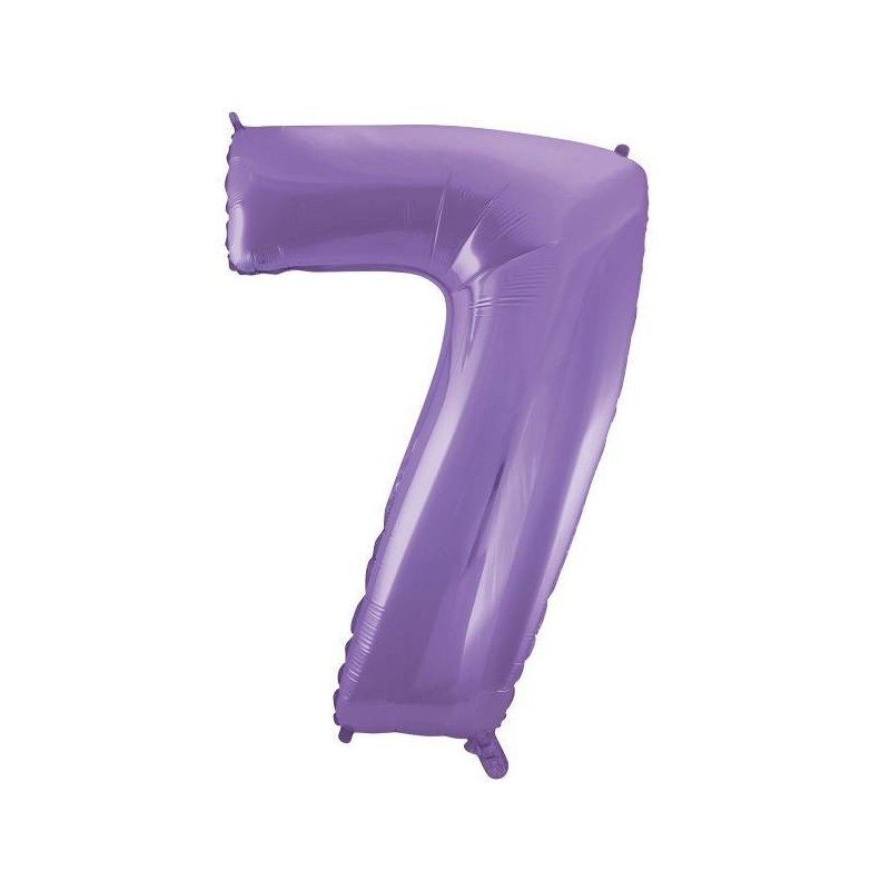 PALLONE NUMERO 7 MYLAR 102cm 40 VELVET LILLA