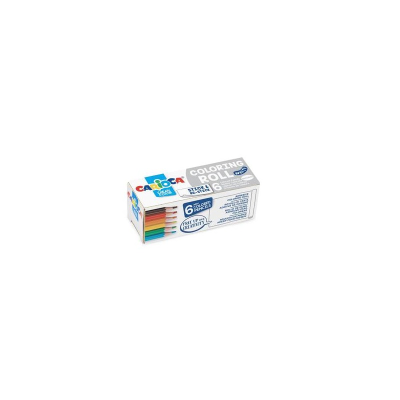 CARIOCA MINI COLORING ROLL + 6 MATITE WHITE