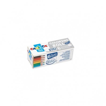CARIOCA MINI COLORING ROLL + 6 MATITE WHITE