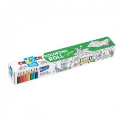 CARIOCA COLORING ROLL + 8 MATITE 198x30cm JUNGLE
