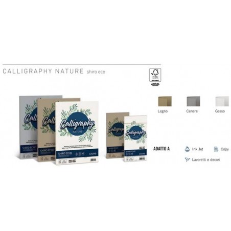 CARTA A4 CALLIGRAPHY SHIRO ECHO 250gr RISMA 50fg CENERE