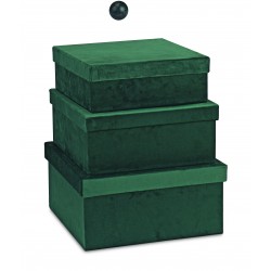 SCATOLA VELLUTO VERDE 30x30x10  2/3