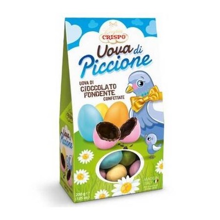 UOVA DI PICCIONE CONFETTATE AL CIOCCOLATO FONDENTE 200gr