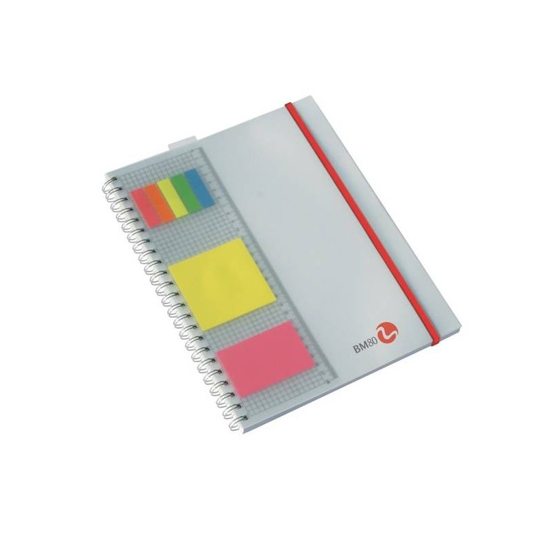 BLOCCO SPIRALATO PPL 80gr 100fg 5mm CON RIGHELLO BM