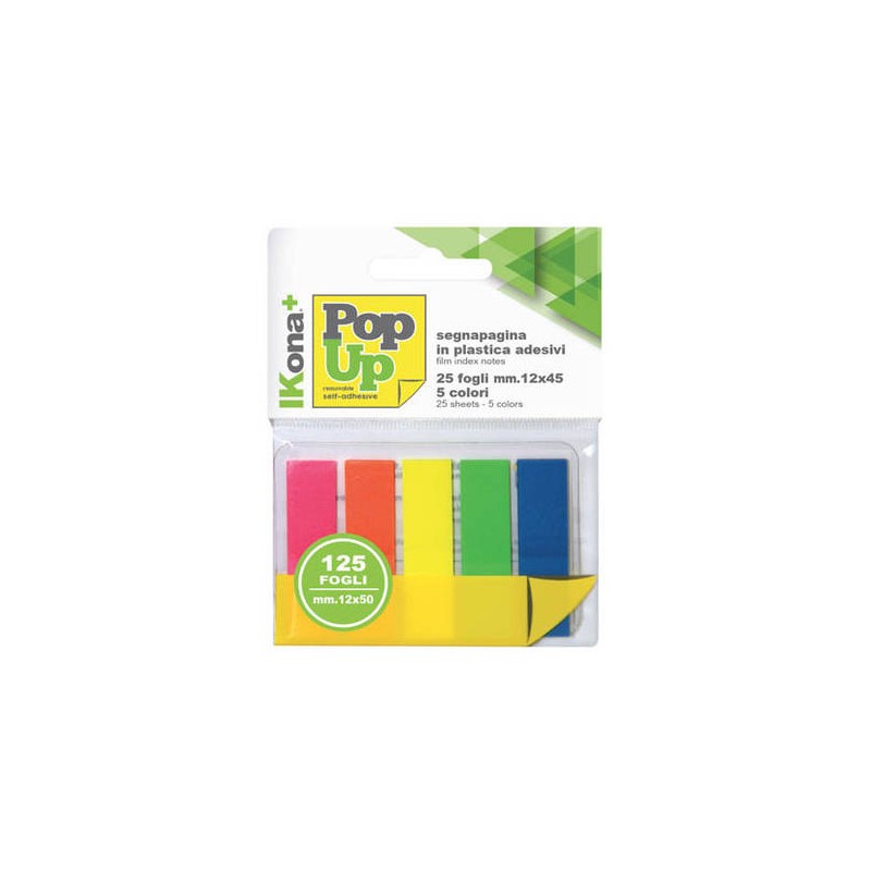 POP-UP NOTES 12x45mm SEGNAPAGINA 5 PADS COLOR 125fg (5x25fg)