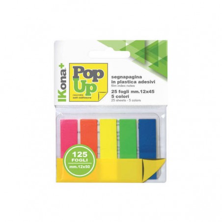POP-UP NOTES 12x45mm SEGNAPAGINA 5 PADS COLOR 125fg (5x25fg)