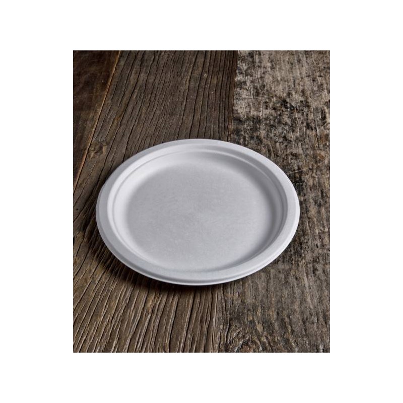 PIATTI PIANI POLPA ø23cm BIO COMPOSTABILI 50pz USOBIO