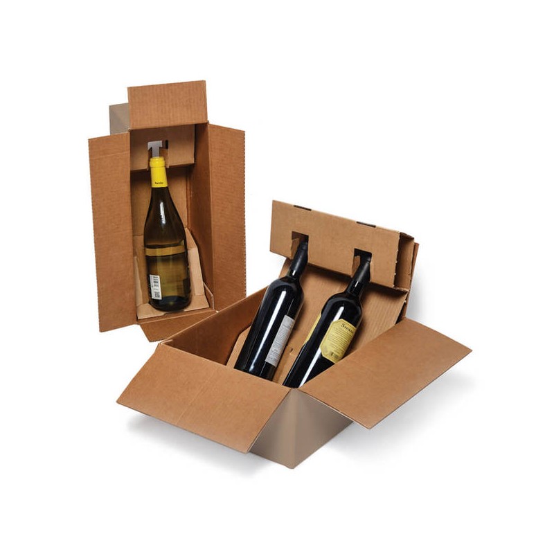 BOTTLE CASE SCATOLA SPEDIZIONE 2 BOTTIGLIE 386x290x159mm