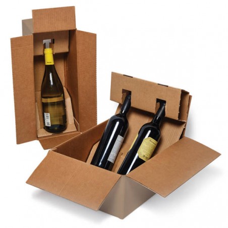 BOTTLE CASE SCATOLA SPEDIZIONE 2 BOTTIGLIE 386x290x159mm