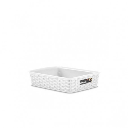 CESTO PVC ELEGANCE 25x19,5x6cm BIANCO M