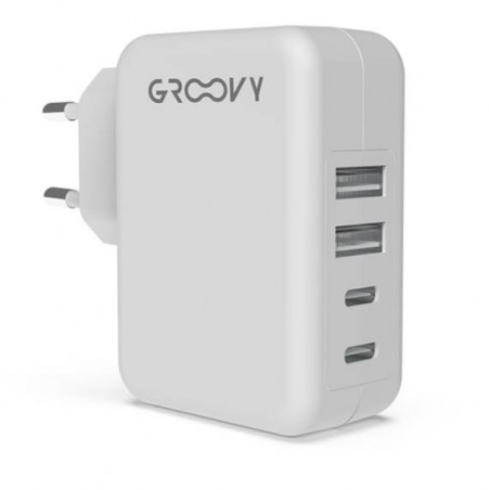 SPINA MURO 2USB+2USB-C 4.8A GROOVY