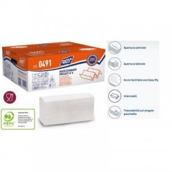 ASCIUGAMANI A V PURA CELLULOSA 2VELI 20,5x21,2cm 200pz DISPENSERBOX PVC