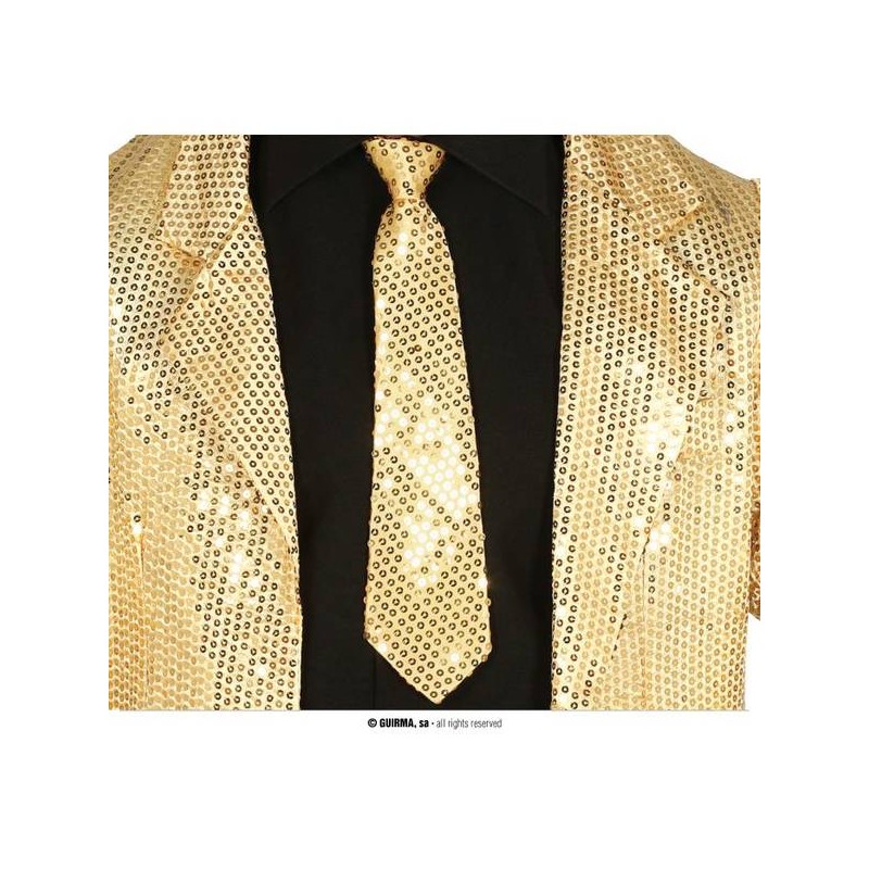CRAVATTA PAILLETTES ORO