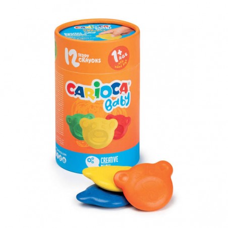 CARIOCA BABY TEDDY CRAYONS AGE +1 12pz