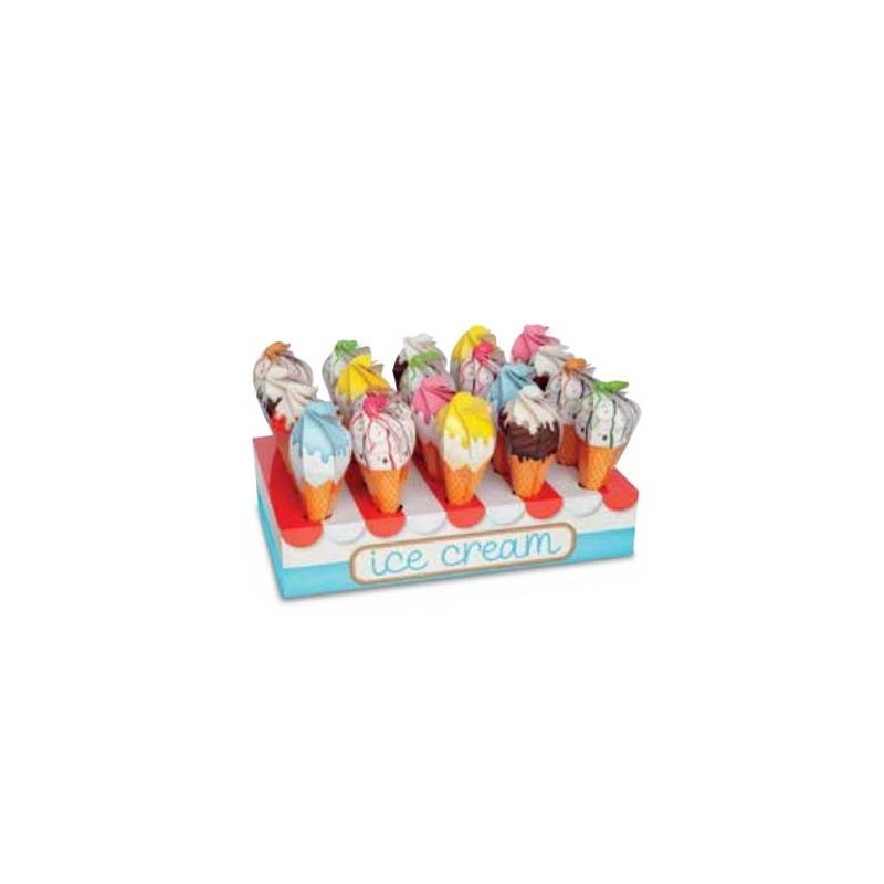SCATOLA FORMA CONO GELATO 6x6x16cm ASS.TI 20pz ***VASSOIO A PARTE***