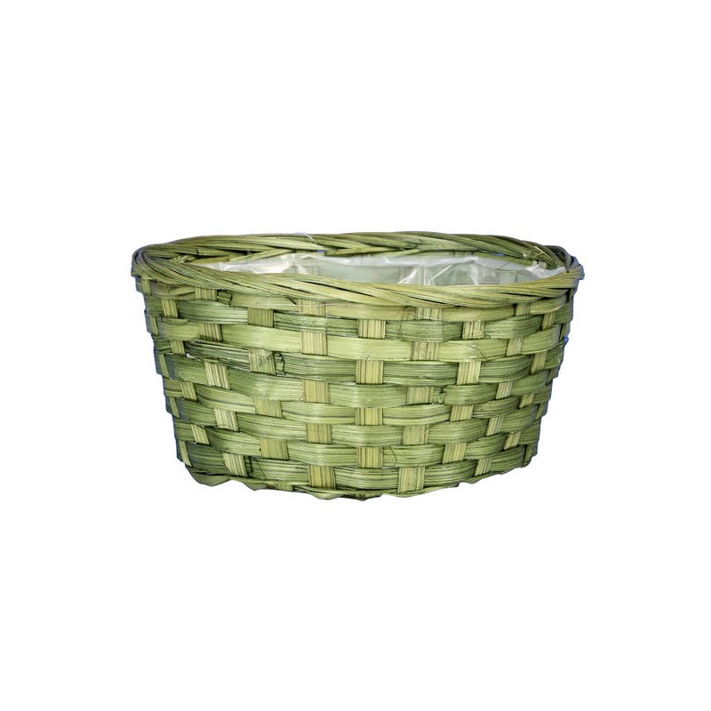CESTO TONDO BAMBOO Ø20x9cm VERDE