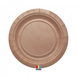 PIATTI PIANI ECOLOR BIODEGRADABILI 24cm ROSEGOLD MATT 25pz