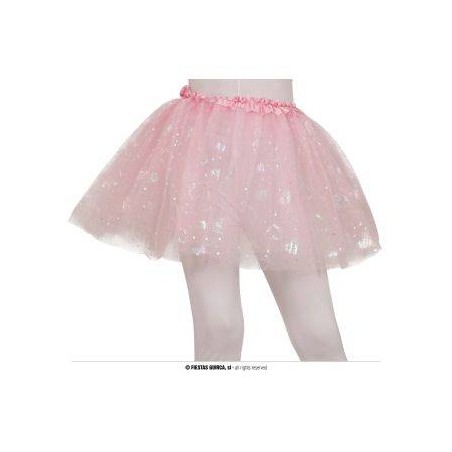 TUTU' ROSA BIMBA CON CUORI 30cm