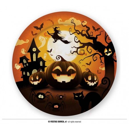 PIATTI CARTA 23cm ZUCCA E STREGA 6pz