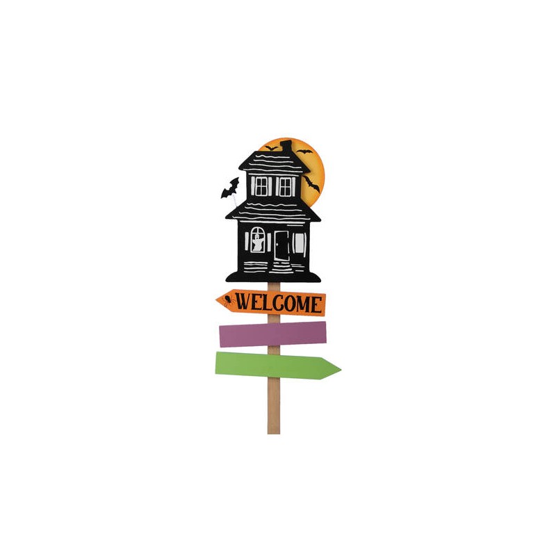 DECORAZIONE LEGNO  HALLOWEEN FRECCE H62cm