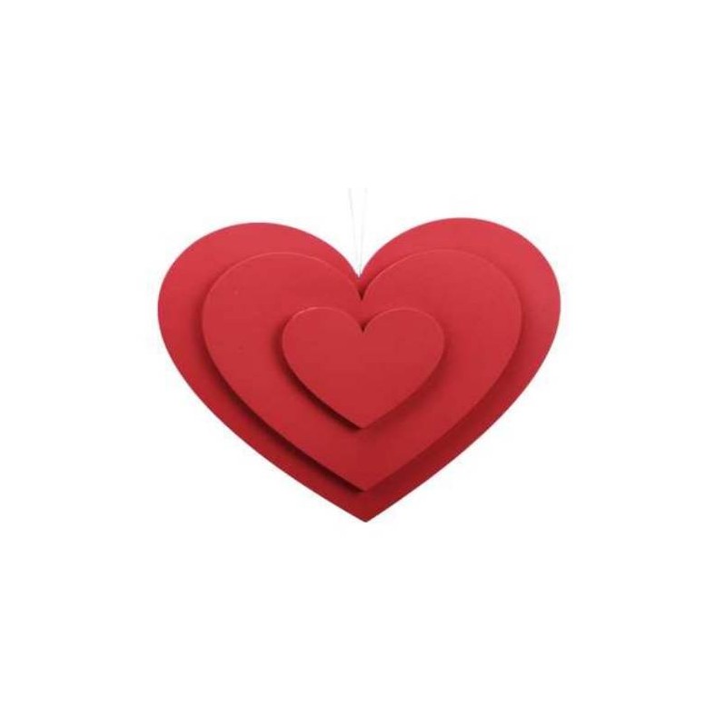 CUORE DOUBLE FOAM ROSSO 25x25cm