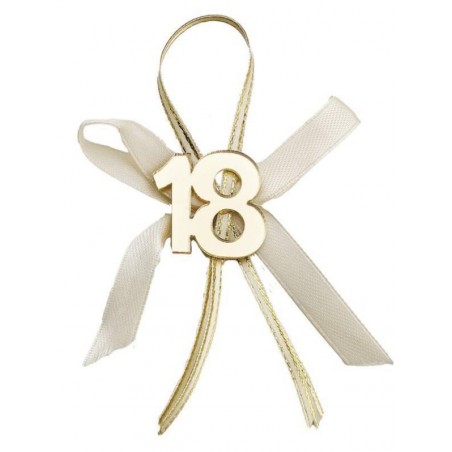 APPLICAZIONE 18 PLEXY CON FIOCCO ORO 12pz