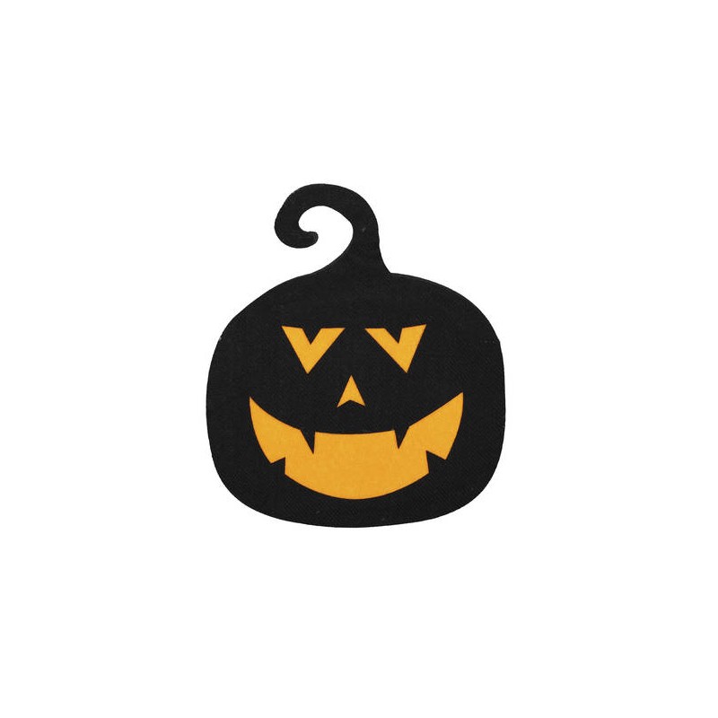 SAGOMA ZUCCA NERO ARANCIO 40cm