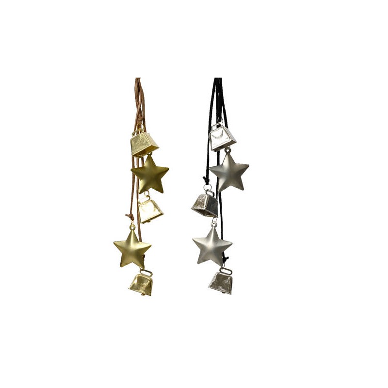 GHIRLANDA METALLO STARS 2ass.H33cm