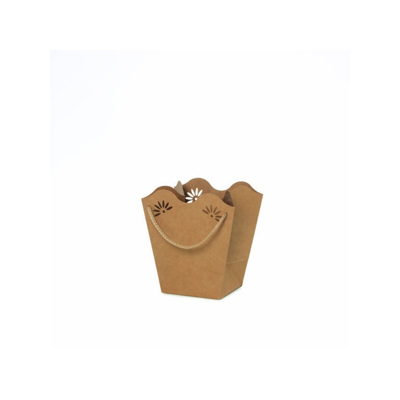 SHOPPER CARTA DAISY KRAFT 18x19+11x12cm AVANA NATURAL
