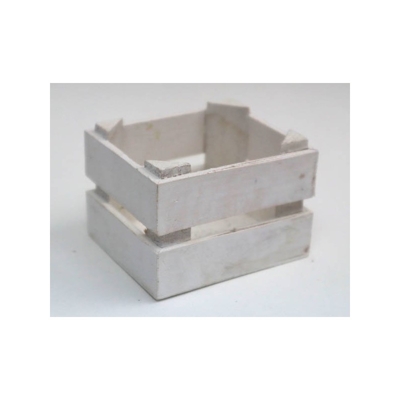 CASSETTA LEGNO BIANCA 7x6x5cm