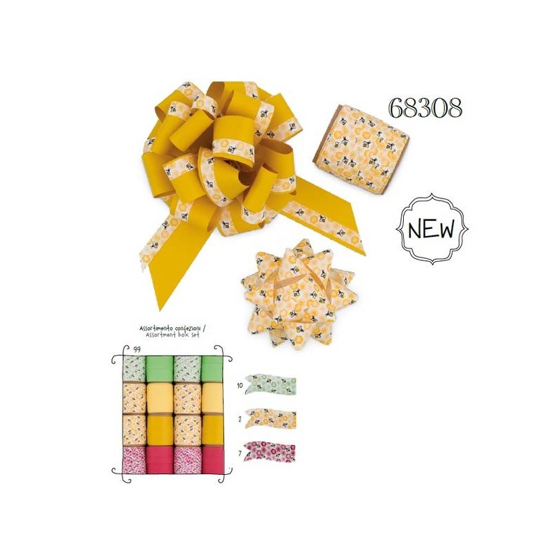 ROCCHETTO NASTRO 30308 68308-6852 mm10x10mt ASS.TO