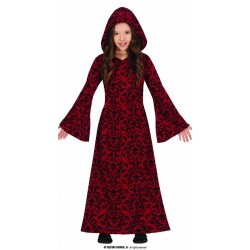COSTUME RED HOODED WITCH BIMBA 10-12 ANNI