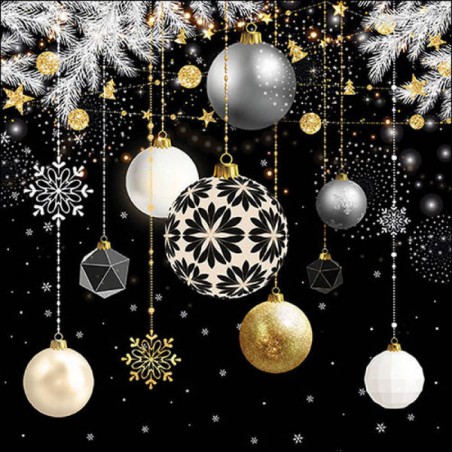 TOVAGLIOLI 33x33cm CHRISTMAS BAUBLES 20pz
