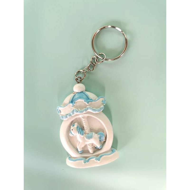 GIOSTRINA PORTA CHIAVI CELESTE