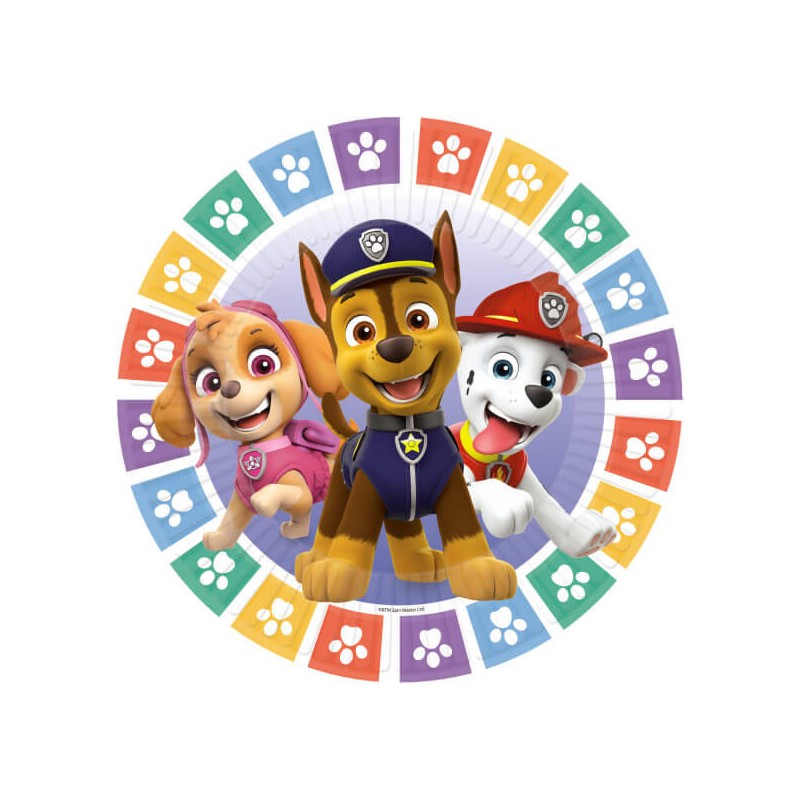 PIATTI DESSERT PAW PATROL MULTI 8pz