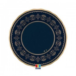 PIATTI FONDI ø24 ROYAL BLUE GOLD 6pz