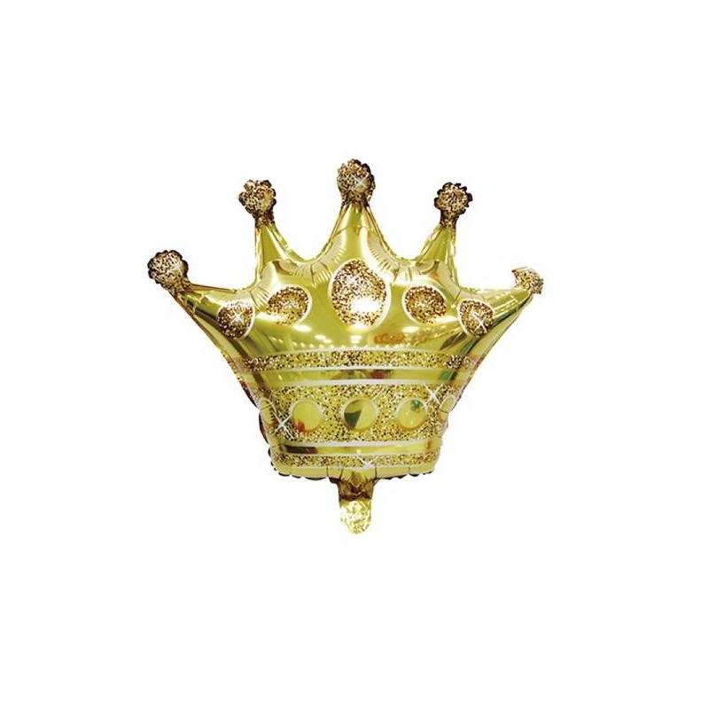 PALLONE MYLAR S/SHAPE CORONA ORO 38 96cm