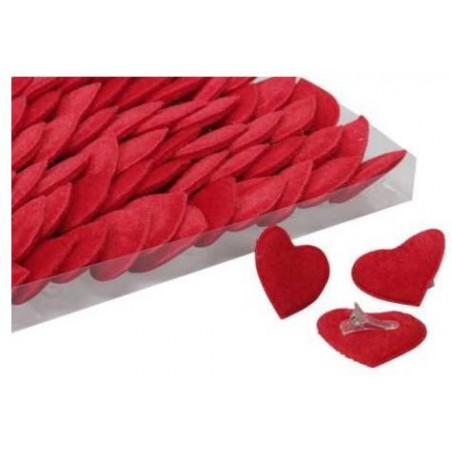 CUORE CON CLIP 4,5x4,5cm 72pz