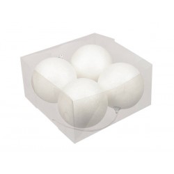 SFERE SPARKLING WHITE Ø10cm 4pz