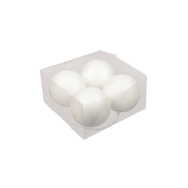SFERE SPARKLING WHITE Ø10cm 4pz