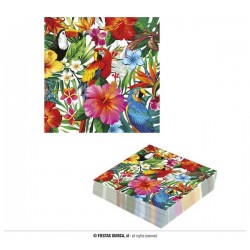TOVAGLIOLI 33x33cm TEMA TROPICALE 20pz